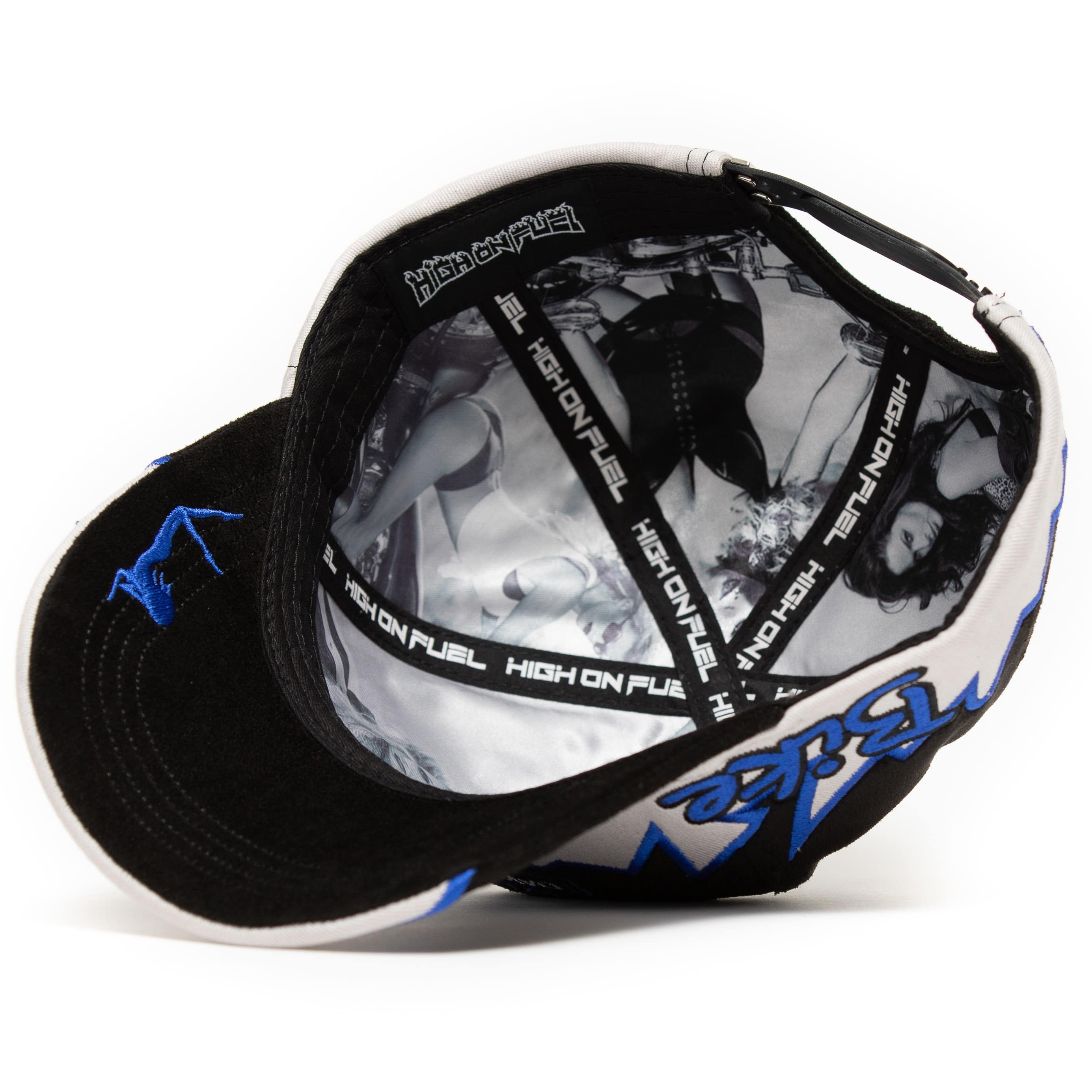 High on Fuel Black Snapback with Blue & Gray Accents Daytona Bike Week